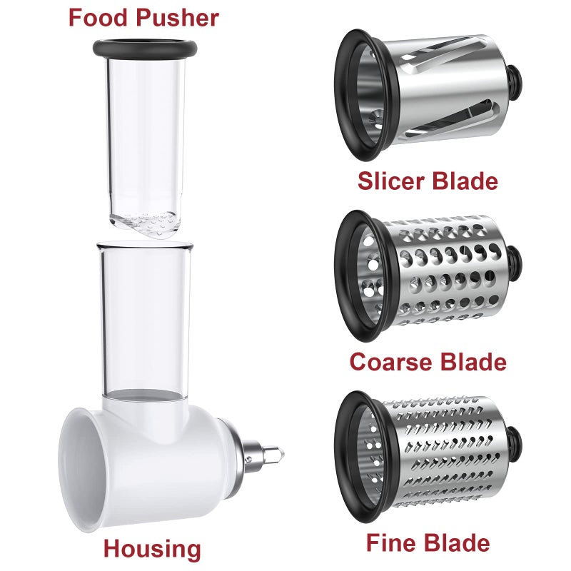 GVODE ملحق قاطع ومبشرة لخفاقات كيتشن إيد، مبشرة خضار وجبنة لصنع السلطة، ملحقات قواطع الطعام لكيتشن إيد، سهل التنظيف وآمن في غسالة الصحون، مبشرة جبنة من جفود - Image 3